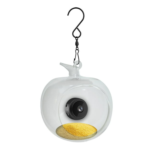 Bird Feeder Camera With 1080P HD Video, Night Vision, WiFi Hotspot, Remote Viewing Via Mobile App, Outdoor Hanging Design