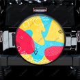 thumbnail image 1 of 80s-90s Style Color Splash Print Spare Tire Cover Waterproof Tire Wheel Protector for Car Truck SUV Camper Trailer Rv 14"-17", 1 of 5