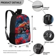 thumbnail image 5 of Yuyamidu Red Truck School Backpack, Large Capacity Bookbag with Multiple Pockets for Teens Boys, Daypack for Daily Use Class Outdoor Activities, 5 of 6