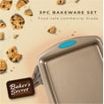 thumbnail image 5 of Baker's Secret Baking sheets for Oven - Bakeware Set of 3 Cookie Sheets - Cooking Trays for Baking, Nonstick Pans for Baking, Baking Pan Toaster Oven Pans, with Handles Grip - 3 Pieces Set, 5 of 9