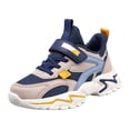 thumbnail image 2 of Toddler Boys Lightweight Running Shoes Casual Non Slip High Top Basketball Shoes Stylish Comfortable Platform Athletic Shoes Blue Size 6 Big Kids, 2 of 5