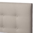 thumbnail image 6 of Baxton Studio Mid-Century Wood Tufted Platform Bed, King, Beige/Brown, 6 of 8