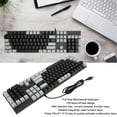 Full Size Mechanical Keyboard 104 Keys USB Wired Gaming Keyboard with Numeric Keypad Red Switch