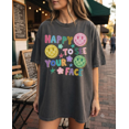 thumbnail image 4 of Happy to See Your Face Teacher Comfort Colors T-Shirt Colorful Doodle Stars Hand Drawn Design, 4 of 5