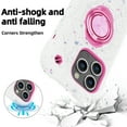 thumbnail image 5 of Decase for iPhone 15 Three-Layer Protection Case,Built-in Rotation Ring Holder Stand,Military Grade Heavy Duty Scratch Resistant Drop Proof Anti-Fall Rugged Shockproof Hard Phone Case,White/Pink, 5 of 5