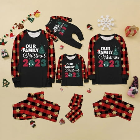 

Clearance! Ogiraw Matching Christmas Pajamas for Family Babys Christmas Family Parent Child Top Trousers Pajamas Set Christmas Family Pajamas Matching Sets