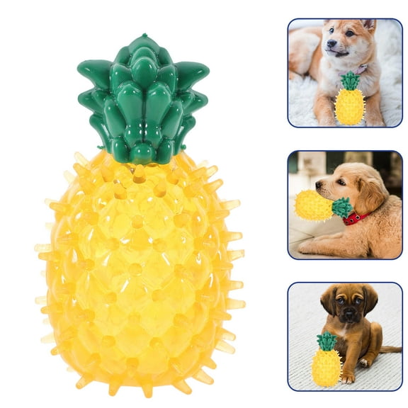 Baluue Interactive Dog Toy Pineapple Shape TPR 1Set