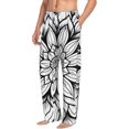 thumbnail image 6 of Salouo Mandala Floral Line Art Print Pajama Pants for Men, Lounge Pants Elastic Waistband Casual Men's sleepwear Loungewear Sleep Pajama Pant -X-Large, 6 of 7