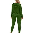 thumbnail image 5 of Lindreshi 2 Piece Sweat Suits for Women 2PC Fashion Woman Round Neck Solid Long Sleeve Blouse +Loose Pants Sets, 5 of 8