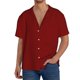 thumbnail image 1 of Fotbe Maroon Camisa Estampada de Manga Corta para Hombre, Casual de Verano, Estilo Playero, Sin Arrugas-Large, 1 of 5