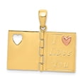 thumbnail image 5 of 14k Two-tone Two tone 3-D Moveable Sweetheart Book Pendant, 5 of 7