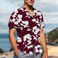 thumbnail image 4 of Xysaqa Men's Big & Tall Short Sleeve Hawaiian Beach T-Shirts Summer Button-Down Shirts Casual Blouses Tops 2X 3X 4X Clearance, 4 of 6