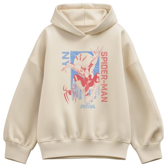 Spider-Man - Pastel Colors Oversized Fleece Hoodie Sweatshirt