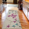 thumbnail image 2 of Japanese Decorative Rug, Cherry Blossom Sakura Tree Branches Romantic Spring Themed Watercolor Picture, Quality Carpet for Bedroom Dorm and Living Room, 6 Sizes, Dark Magenta, by Ambesonne, 2 of 2