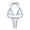 White, variant on One Piece Swimsuit Women Trendy Split Solid Relaxed Daily Bikini Swimwear,Sizes S-L