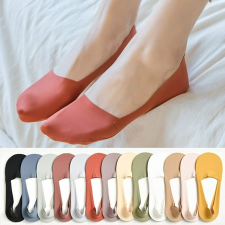 

1 Pair Invisible Socks Quick Dry High Elasticity Thin Silicone Solid Color Boat Socks for Sports