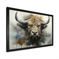thumbnail image 2 of Designart "Great Plains Bison Bust I" Animals Buffalo Picture Framed Wall Decor, 2 of 5
