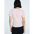 thumbnail image 3 of Free Assembly Women's Crewneck Top with Short Puff Sleeves, Sizes XS-XXL, 3 of 5