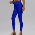 thumbnail image 5 of CENGNIAN No Boundaries Women's Butt Lifting Solid Color Yoga Pants,Womens High-Waisted Yoga Leggings with Tummy Control,Ladies Seamless Workout Tights,Blue,Size L, 5 of 7