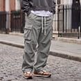 thumbnail image 2 of Wutalume Men's Cargo Pants with Pockets — Loose Work Trousers for Men, Drawstring Baggy Style, Multi-Pocket Casual Pants for Outdoor, 2 of 7