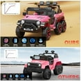 thumbnail image 3 of EastVita Ride on Car with 6 EVA Wheels&4WD, 24V Battery Powered Electric Car for Ages 3-6 Kids, Electric Vehicle with Remote Control, 4 motors, 3 Speeds, Music, Red, 3 of 7