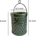thumbnail image 5 of India Meets India Ceramic Hanging Tealight Holder [Olive], Diamond Cut Tealight Holder for Home Décor/Office/Living Room/Bedroom/Bar & Restaurants, Ceramic T-Light Holder, 12 INCH, 5 of 5