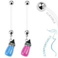 thumbnail image 1 of Belly Button Ring Maternity Pregnancy Baby bottle, 1 of 1