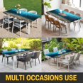 thumbnail image 5 of Light Blue Ocean Waves Table Cloths for 5 Foot Rectangle Tables, Summer Beach Coastal Abstract Patio Waterproof Elastic Fitted Tablecloths, Washable Rectangular Table Cover for Camping, 5 of 8