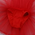 thumbnail image 6 of iEFiEL Kids Girls Ruffled Cap Sleeve Ballet Leotard Dancewear Sequined Ballet Dance Gymnastics Leotard Tutu Dress Red 3-4, 6 of 7
