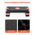 thumbnail image 3 of VEVOR Aerobic Exercise Step Platform Height Adjustable Workout Stepper 4 Riser Red, 3 of 9