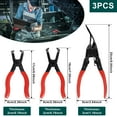 thumbnail image 4 of FUYGRCJ 3Pcs Body Clip Pliers Set 30 Degree and 80 Degree Push Pin Pliers V Shaped Panel Clip Removal Pliers Rustproof Steel Automobile Upholstery Trim Clip Removal Tool for Removing Fasteners, 4 of 9