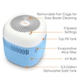thumbnail image 4 of Crane Mist Free Evaporative Humidifier, 0.5 Gal Top Fill, Wick Filter, Quiet Easy Clean Air Humidifier for Bedroom, Baby Nursery & Home, Dishwasher Safe Tank, 3 Speeds, Blue/White, 4 of 8
