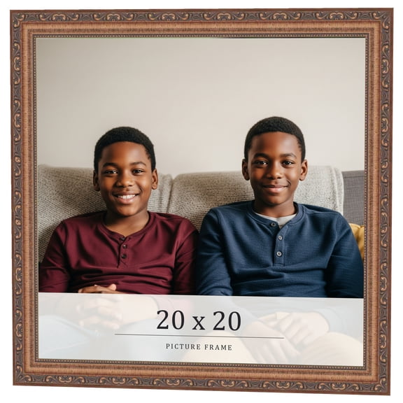 20x20 Frame Gold Solid Wood Picture Frame Width 1.25 Inches | Interior Frame Depth 0.375 Inches |