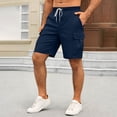 thumbnail image 2 of UAMVSH Men's Cargo Shorts Elastic Waist Drawstring Casual Shorts Summer Outdoor Athletic Work Shorts with Multi Pockets, 2 of 7