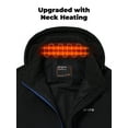 thumbnail image 3 of ORORO 4-Zone Heated Jacket for Men with Detachable Hood and Battery, Heating Jacket for Winter Outdoors (Black/Blue, L), 3 of 8