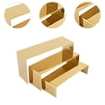 thumbnail image 3 of Almencla 3x Riser Display Stand Handbag Shoe Display Rack for Purse Jewelry Figurines Mirrored Gold, 3 of 8