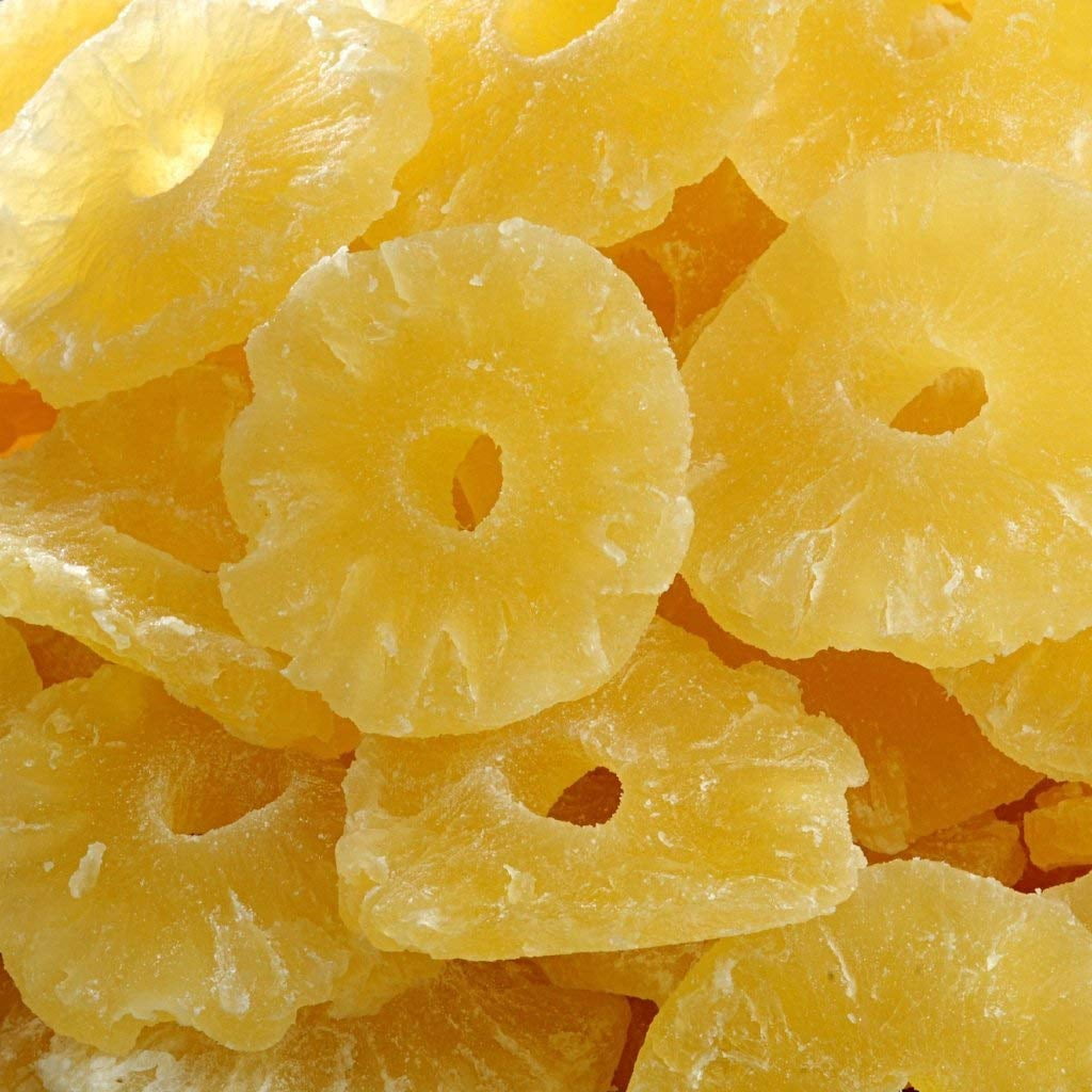 Bulk Pineapple Rings Dried And Sweetened 10 Pound Wholesale Box