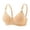 Beige A, variant on Women's Floral Leaf Texture Front Closure Bra - Seamless Wireless Standard Strap Bandeau for Side Smoothing & Everyday Comfort