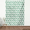 thumbnail image 3 of Ambesonne Green Fabric by the Yard Upholstery, Watercolor Tropical Palm, 3 Yards, Forest Green White, 3 of 4