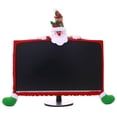 thumbnail image 1 of Santa Claus computer dust cover 19-27" Christmas decoration three-dimensional cartoon computer cover non-woven computer dress, 1 of 5