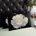 thumbnail image 4 of Flower Black Throw Pillow Cover 24 x 36 Inch Decorative Pillow Cover Gold White Abstract Floral Aesthetic Lumbar Pillowcase Seasonal Rectangle Cushion Case for Couch Sofa Bed Living Room, 4 of 7