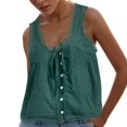 thumbnail image 4 of NIEWTR Women's Square Neck Tank Top Sleeveless Double Lined Basic Tops Sharp Collection Womens Tank Summer Tank (M,A180-Dark Green), 4 of 9