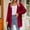 Wine, variant on Idoravan Cardigans for Women Spring Womens Fashion Pocket Solid Color Long Sleeves Knit Cardigan Loose Tops Blouse Sweater