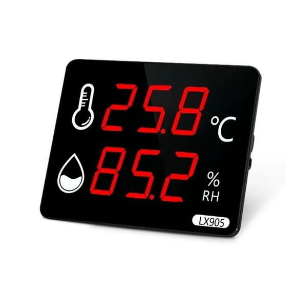 Digital Temperature and Humidity Instruments Thermometer Meter Outdoor Sauna Swimming Pool Uesd LED