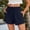 Dark Blue, variant on Only Moment Shorts for Women Polyurethane Fiber Summer Casual High Waisted Wide Leg Drawstring Lounge Shorts Comfy 2026 Beach Vacation Clothes Tummy Control Shorts Coffee,M