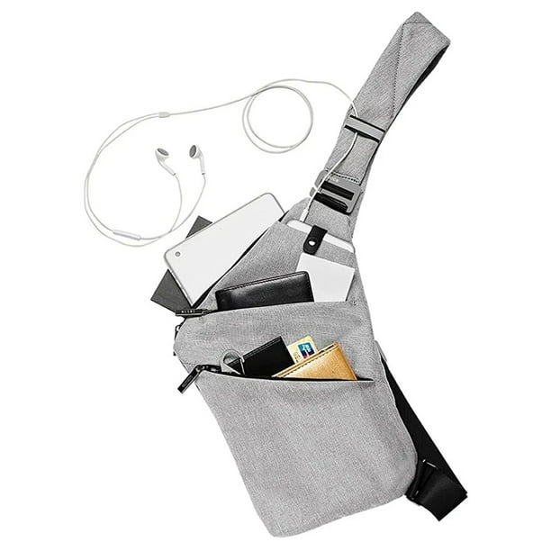 Mochila de pecho con un solo hombro, bolsa de mensajero ligera antirrobo para deportes al aire libre, bolsa de senderismo