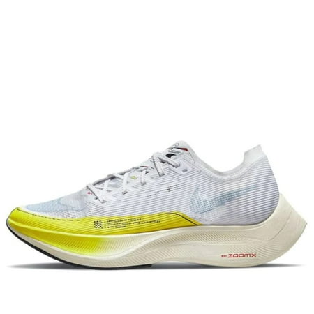 Nike ZoomX Vaporfly Next% 2 White/Psychic Blue-Yellow Strike DM9056-100 Women's Size 10 Medium