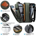 thumbnail image 2 of Mochila de viaje BANGE, expandible, 35 L, impermeable para hombres y mujeres, 2 of 7