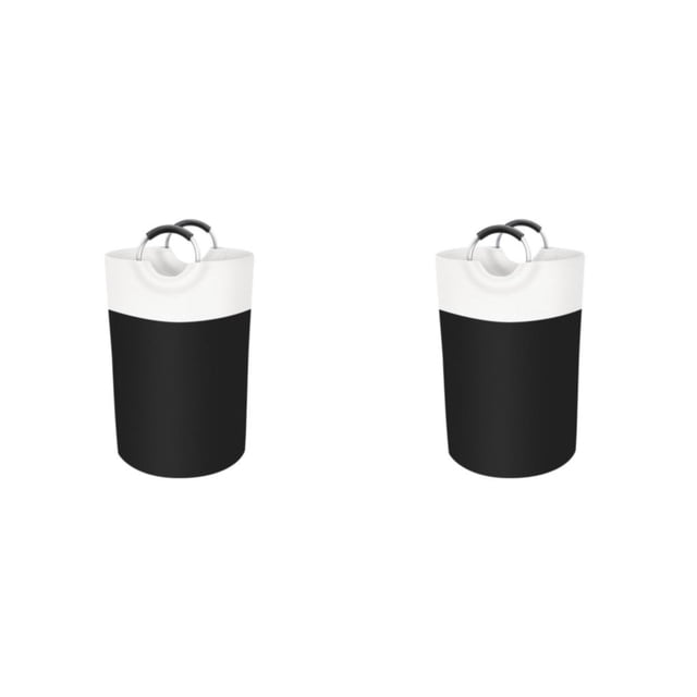Cesto de ropa sucia Cateissary 90L 2piezas Plegable Impermeable Negro puro