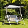thumbnail image 5 of Replacement Swing Canopy Cover Garden Swing Waterproof UV Resistant Shade Cover,All Weather Protection for Outdoor Patio Swing Seats,Windproof Rainproof Swing Top Replacement(75.2*47.2Inch), 5 of 5